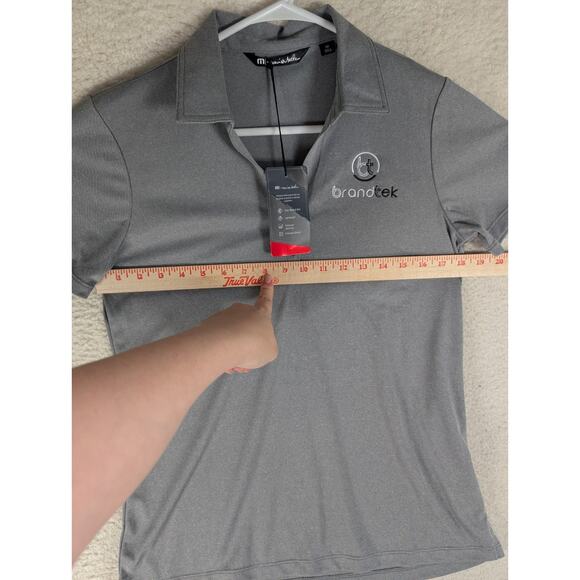 NEW Travis Mathew Polo Shirt Womens Medium Gray Pure Coto Performance Stretch - Picture 6 of 16